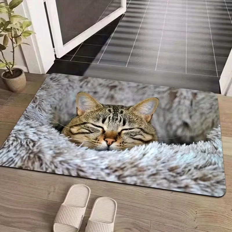 Dekorativer katzenbasierten Eingangsteppich