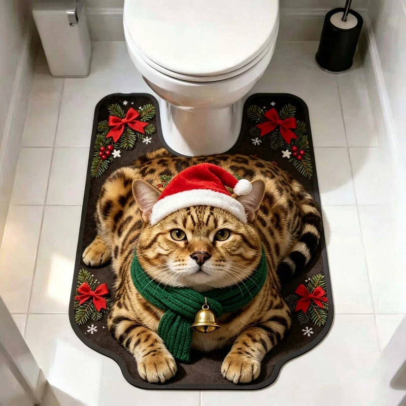 Urlaubs Katze-Themen Badezimmermatte