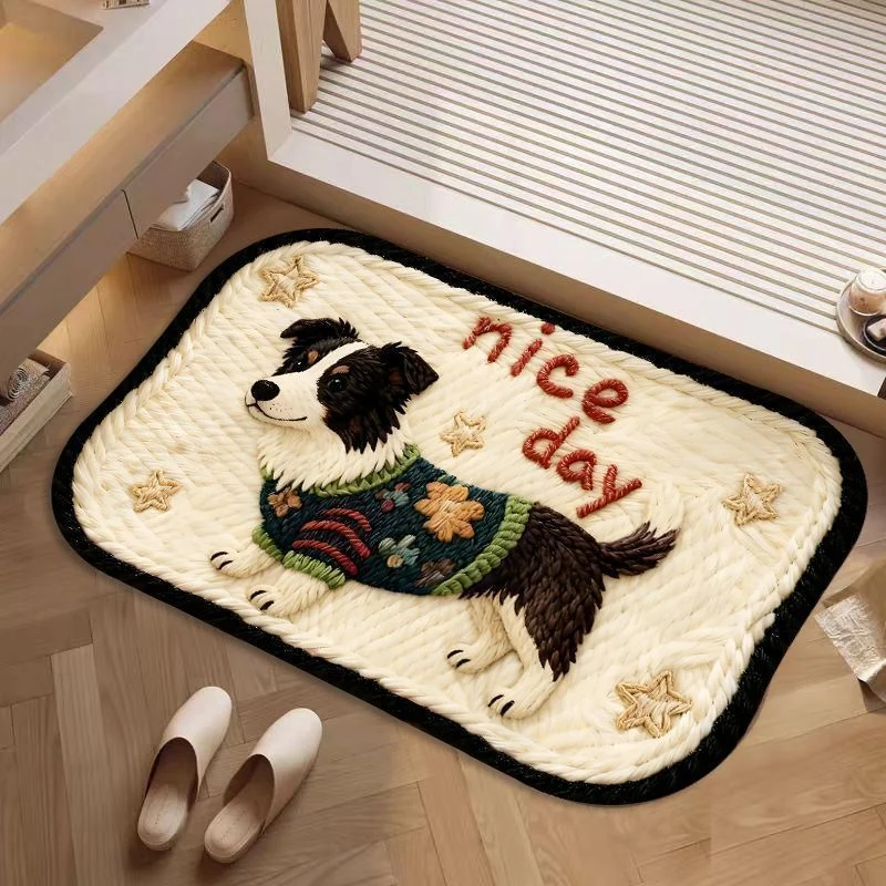 Niedlicher Corgi-Themen-Plüsch-Teppich