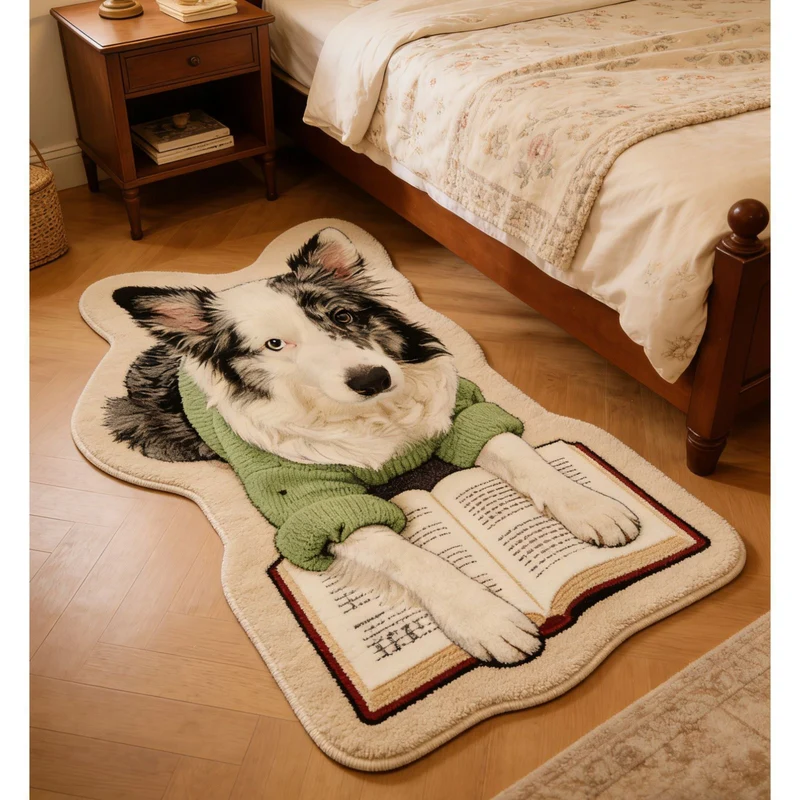 Niedlicher Corgi-förmiger Teppich