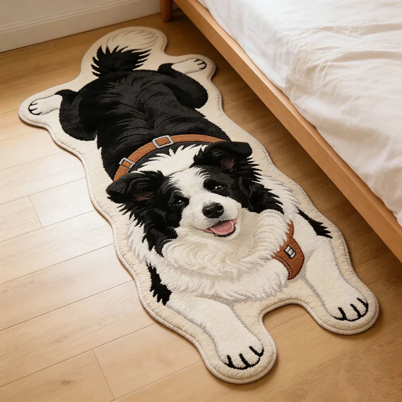 Niedlicher Corgi-förmiger Teppich
