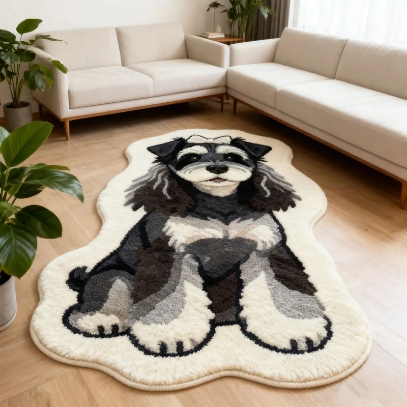 Niedlicher Corgi-förmiger Teppich