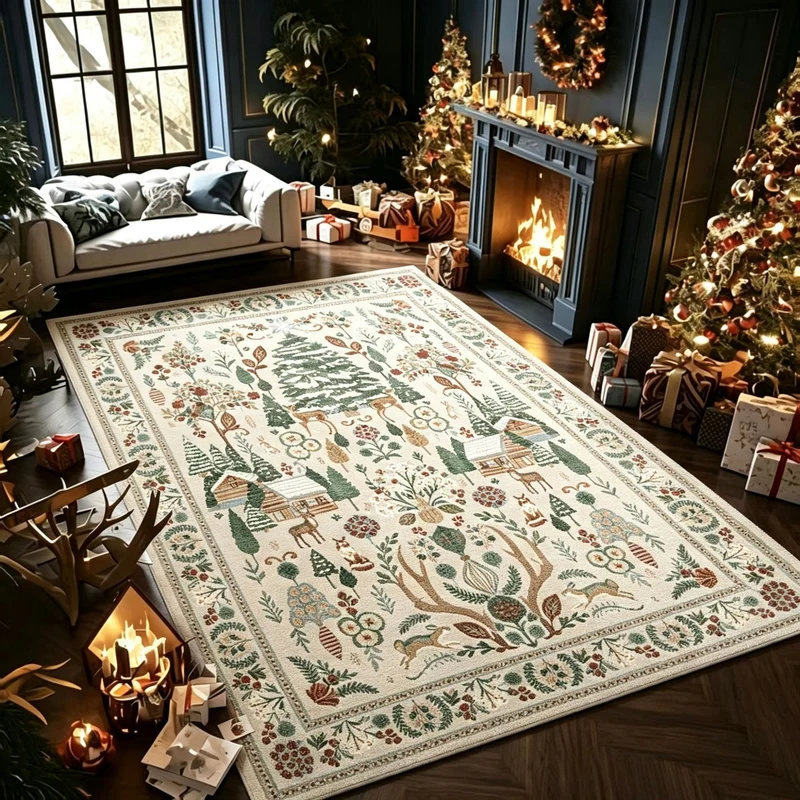 Gemütlicher winterlicher Teppich