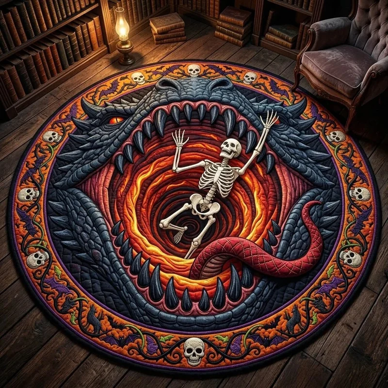 Halloween-inspirierter dekorativer Teppich