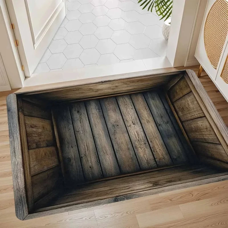 Rustikale Holz dekorative Bereich Matte