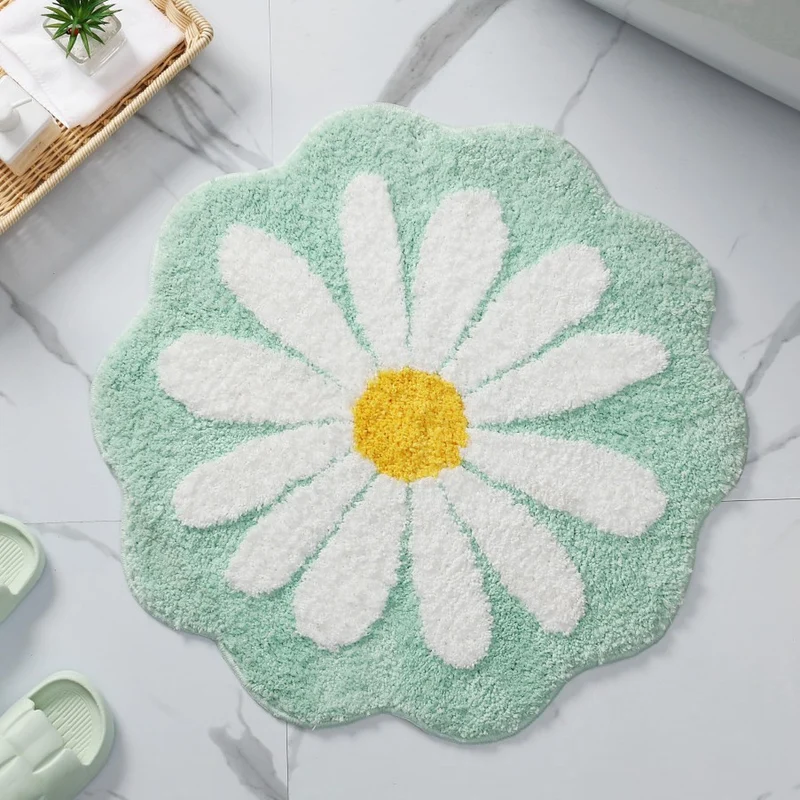 Plüsch floral Badezimmermatte