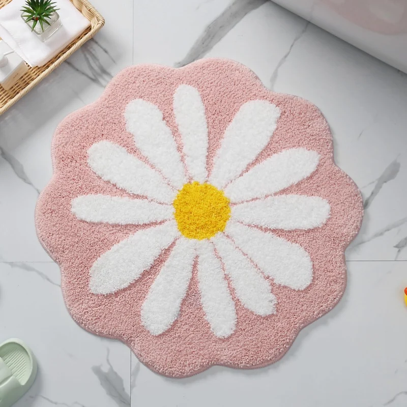 Plüsch floral Badezimmermatte
