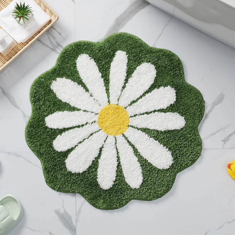 Plüsch floral Badezimmermatte