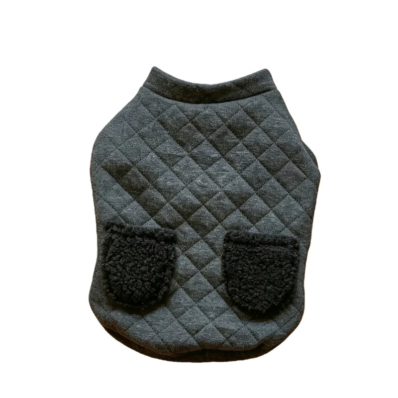 Gepolsterte Sherpa-Taschenhunde-Pullover-Weste