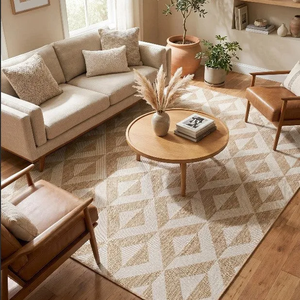 Geometrisches Design Außenbereich Teppich