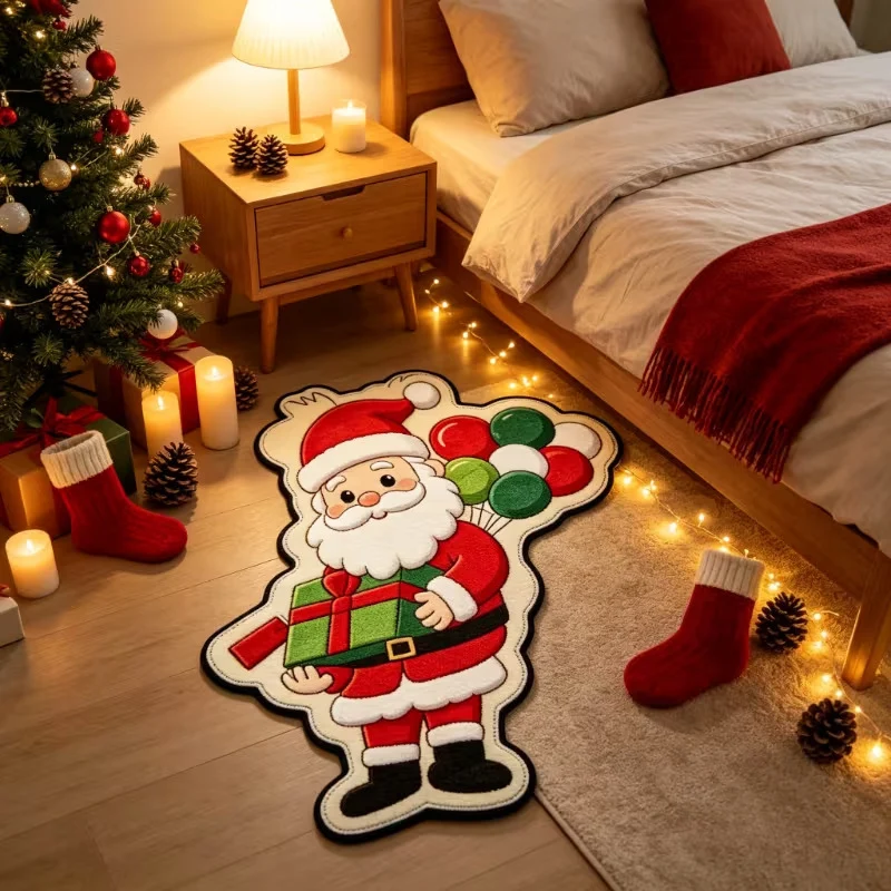 Fun Holiday Surfing Santa Bereichsteppich