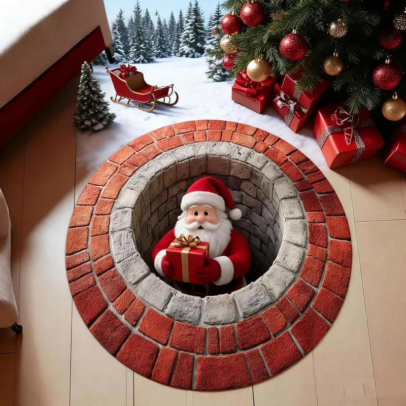Weihnachtliches Zug-Themen-Teppich