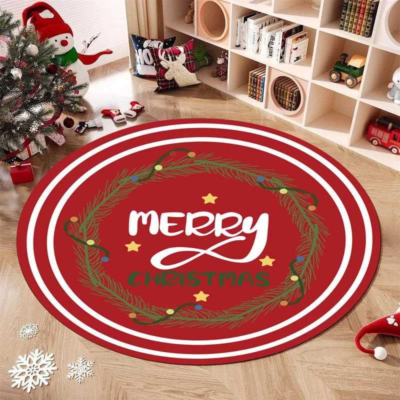 Weihnachts-Themen runder Teppich