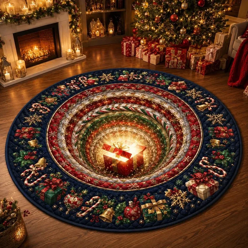 Weihnachts-Themen-Plüsch-Teppich