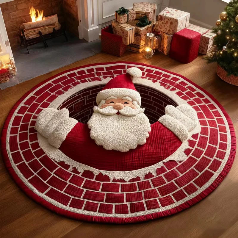 Weihnachts-Themen-Plüsch-Teppich
