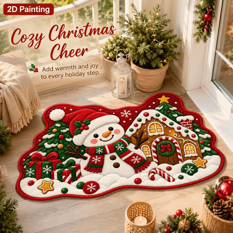 Weihnachtlich dekorativer Teppich