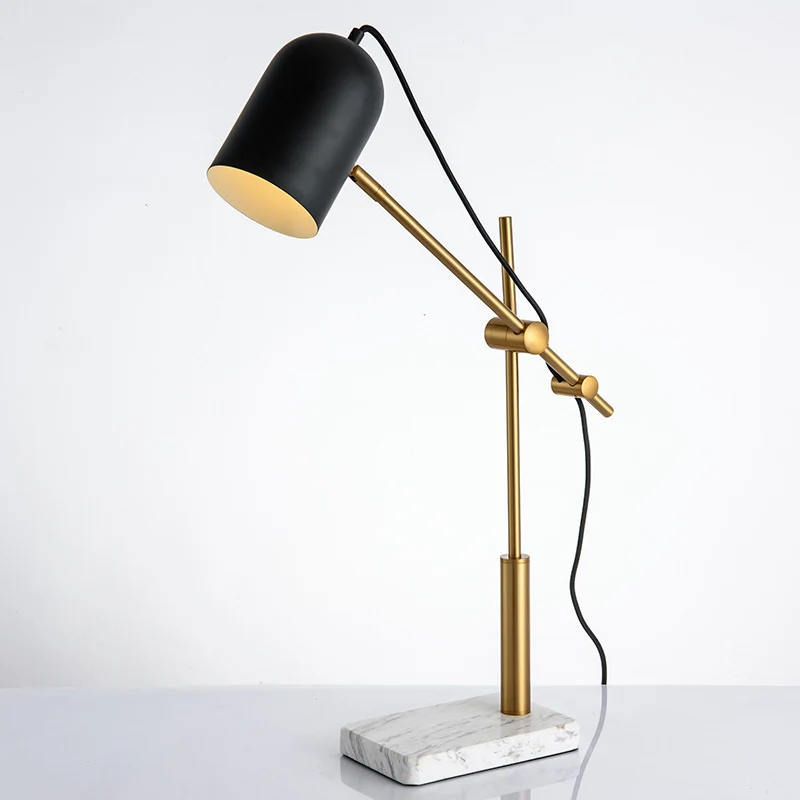 Verstellbare Schreibtischlampe mit Marmorbasis