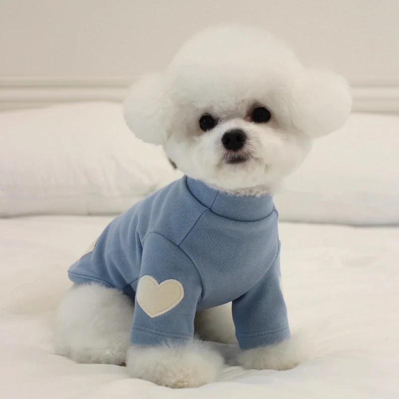 Pet Mock-Neck Rippstrickpullover mit Herz El Patches