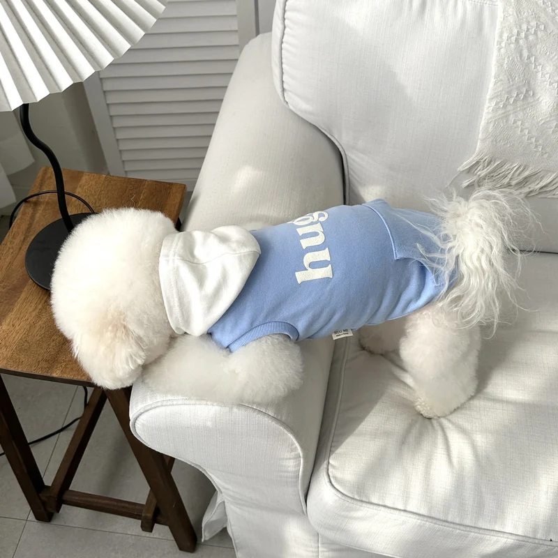 Pet Baumwollfleece Kapuzenhundepullover mit Tasche