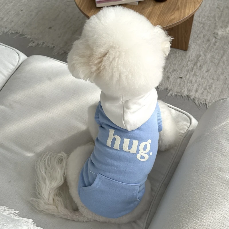 Pet Baumwollfleece Kapuzenhundepullover mit Tasche