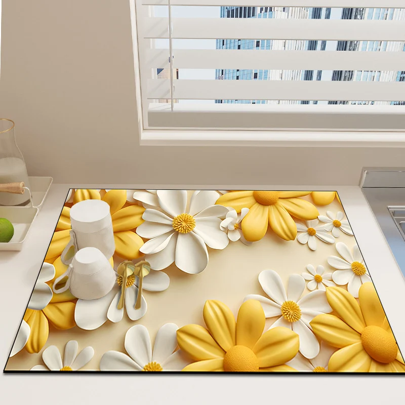 Floral Print Dekorative Teppich