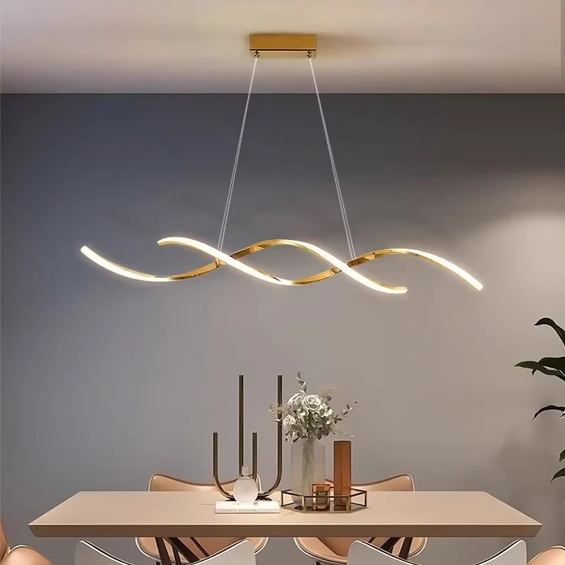 Wellen-inspirierte LED-Pendelleuchte