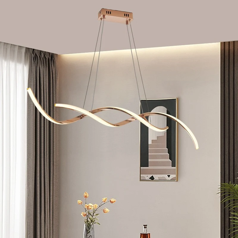 Wellen-inspirierte LED-Pendelleuchte