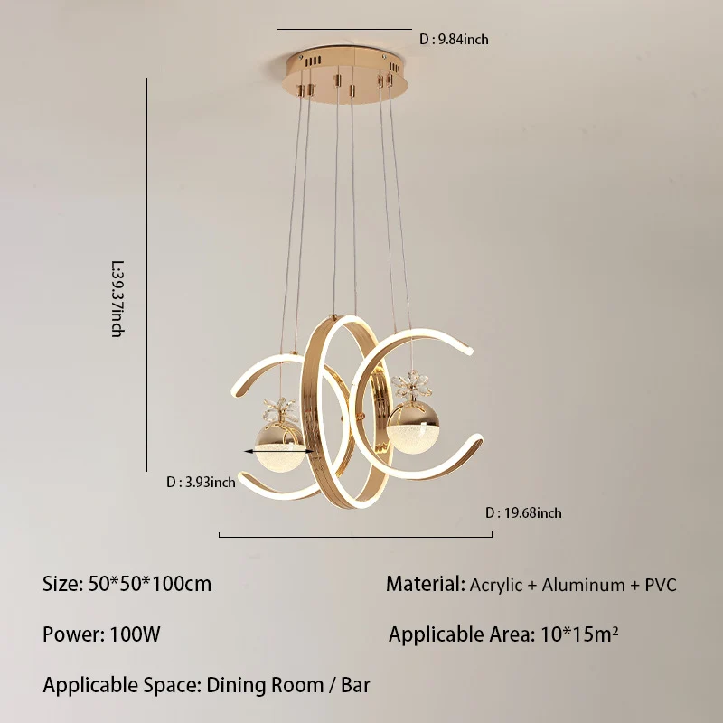 Künstlerische Minimalistische Pendelleuchte